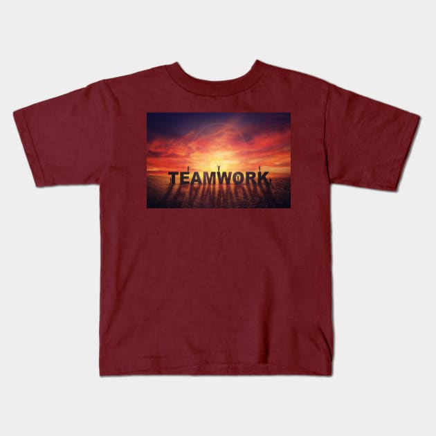 teamwork Kids T-Shirt by 1STunningArt